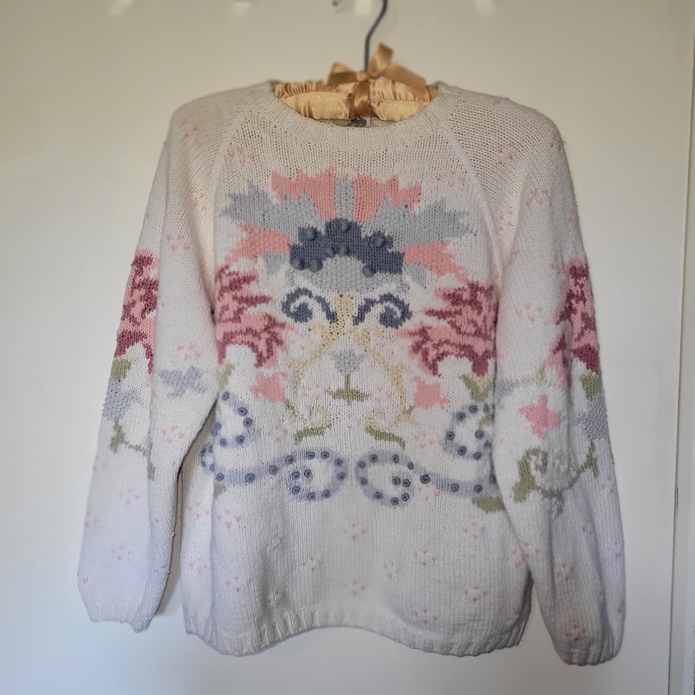 Floral Patterned Sweater - Multicolor